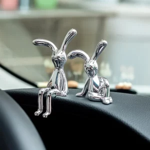 Plastic Sitting Bunny Ornament